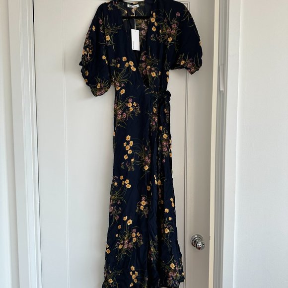 NWT Reformation Winslow Maxi Dress Plus Sz 1X in Mademoiselle Sheer Kimono - Picture 5 of 11